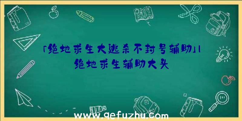 「绝地求生大逃杀不封号辅助」|绝地求生辅助大头